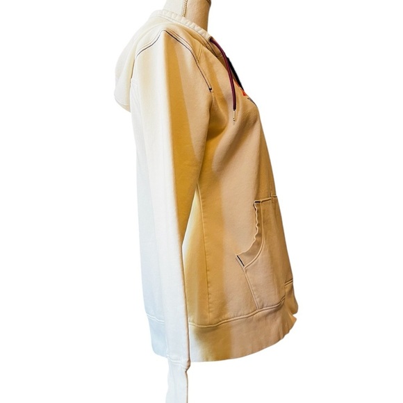 Mountain Hardwear women’s Cream Hoodie with Red and Blue Graphic size large - Picture 5 of 12